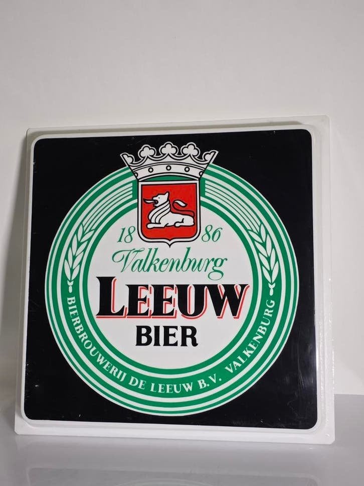 Valkenburg Leeuw bier reclamebord / lichtbak, Ophalen of Verzenden, Leeuwbier, Nvt, Nvt