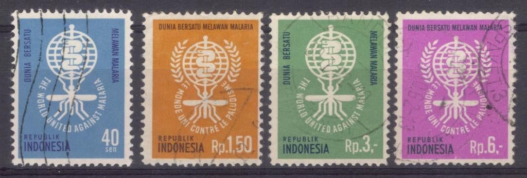 Indonesië (9) - strijd tegen malaria, Verzenden, Gestempeld, Zuidoost-Azië