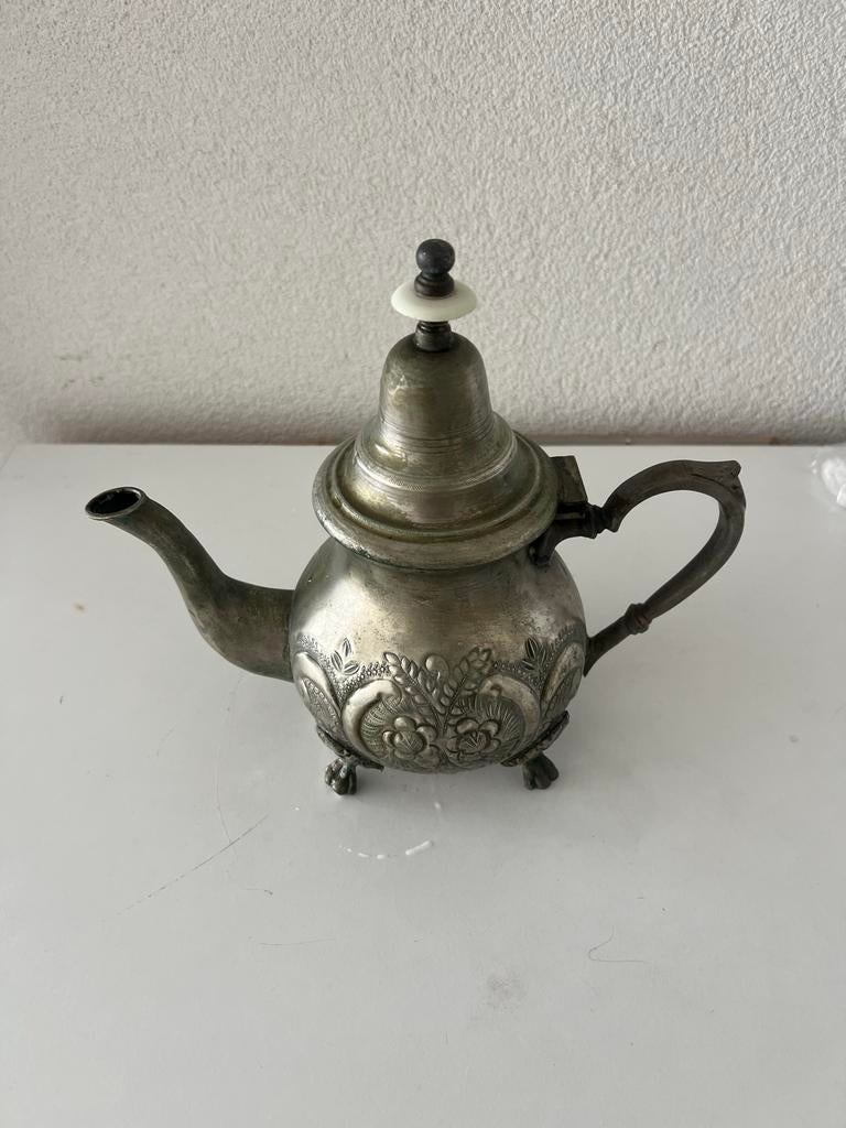 Vintage Marokkaanse  Theepot - Handgemaakt, Antiek en Kunst, Antiek | Koper en Brons, Ophalen of Verzenden