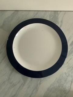 Tupperware Bordje wit met blauwe rand, Huis en Inrichting, Ophalen of Verzenden, Zo goed als nieuw, Blauw, Overige typen