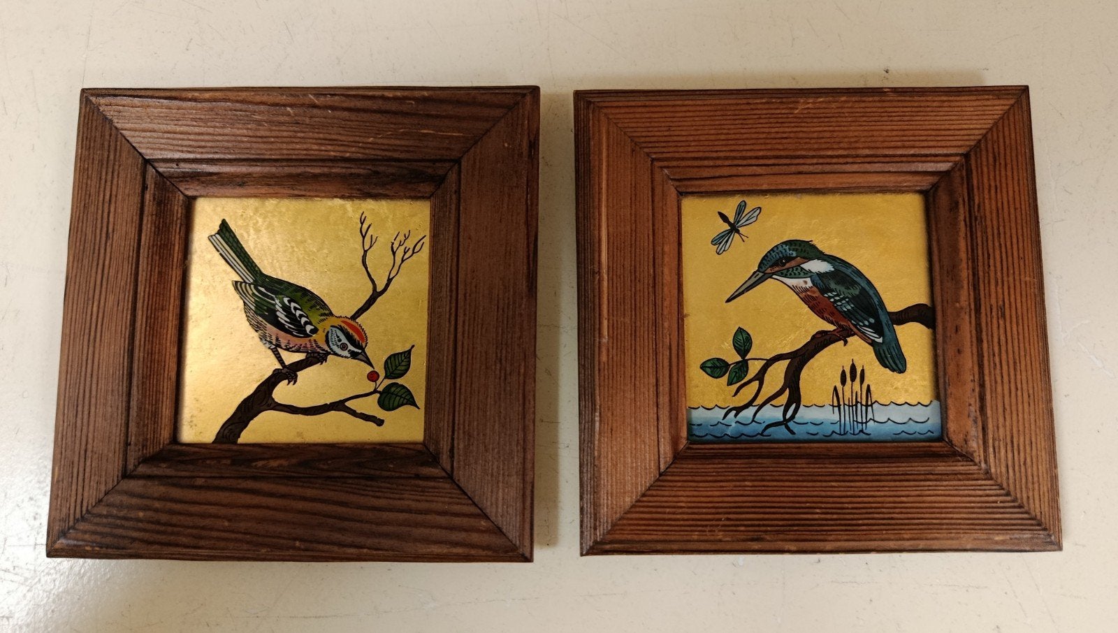Twee ingelijste tekeningen achter glas., Ophalen of Verzenden, Zo goed als nieuw, Schilder- en Tekenkunst