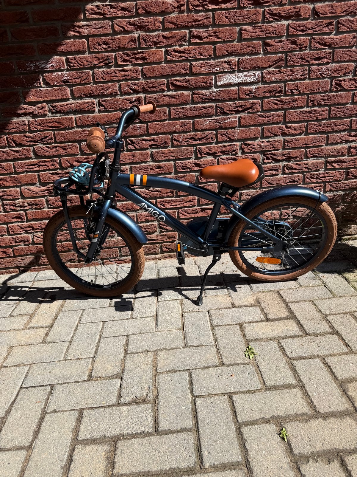 Amigo Kinderfiets 18 inch - Zo goed als nieuw, Ophalen of Verzenden, Zo goed als nieuw, Terugtraprem, Minder dan 16 inch