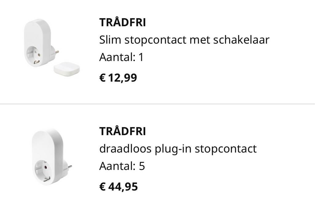 TRÅDFRI Slim stopcontact met schakelaar ikea, Ophalen of Verzenden, Stopcontact