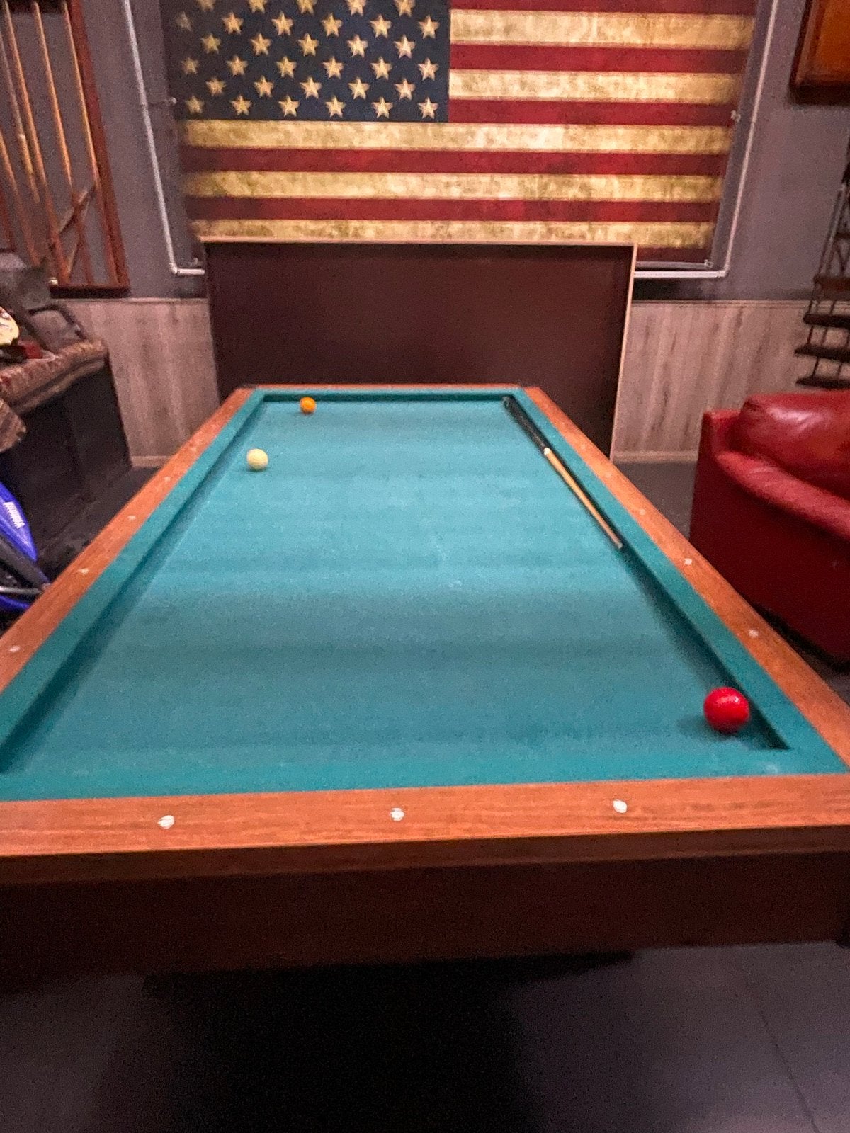 Biljarttafel met accessoires en afdekplaat, Sport en Fitness, Biljarten en Poolen, Ophalen of Verzenden, Gebruikt, Biljarttafel