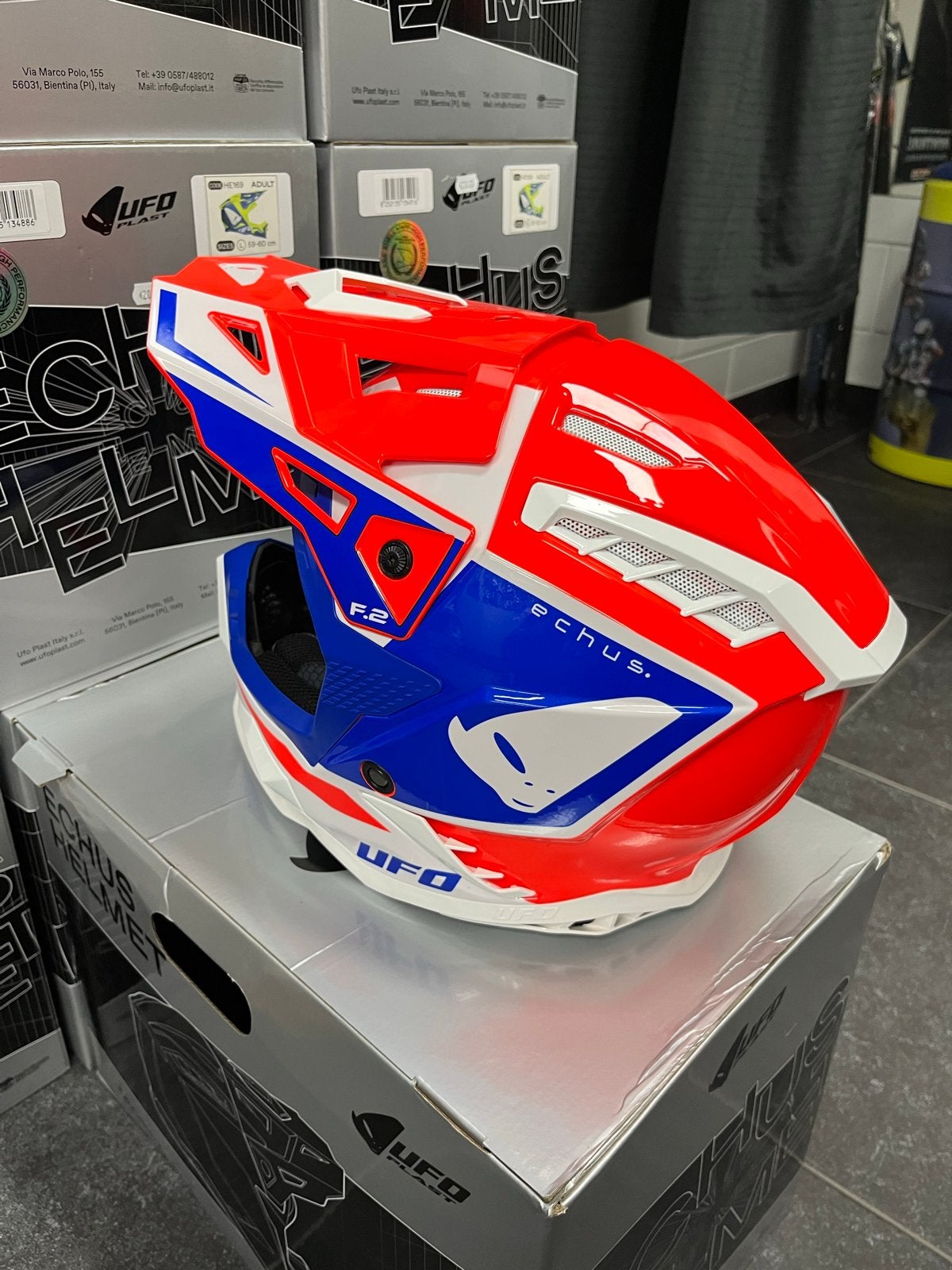 UFO Echus Offroadhelm/cross - Diverse kleuren en maten, Motoren, Kleding | Motorhelmen, Ophalen of Verzenden, L, Nieuw met kaartje