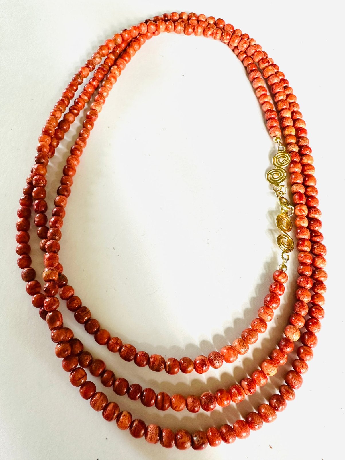 Spons koraal vintage ketting, Sieraden, Tassen en Uiterlijk, Kettingen, Gebruikt, Verzenden, Verstelbaar, Steen of Mineraal