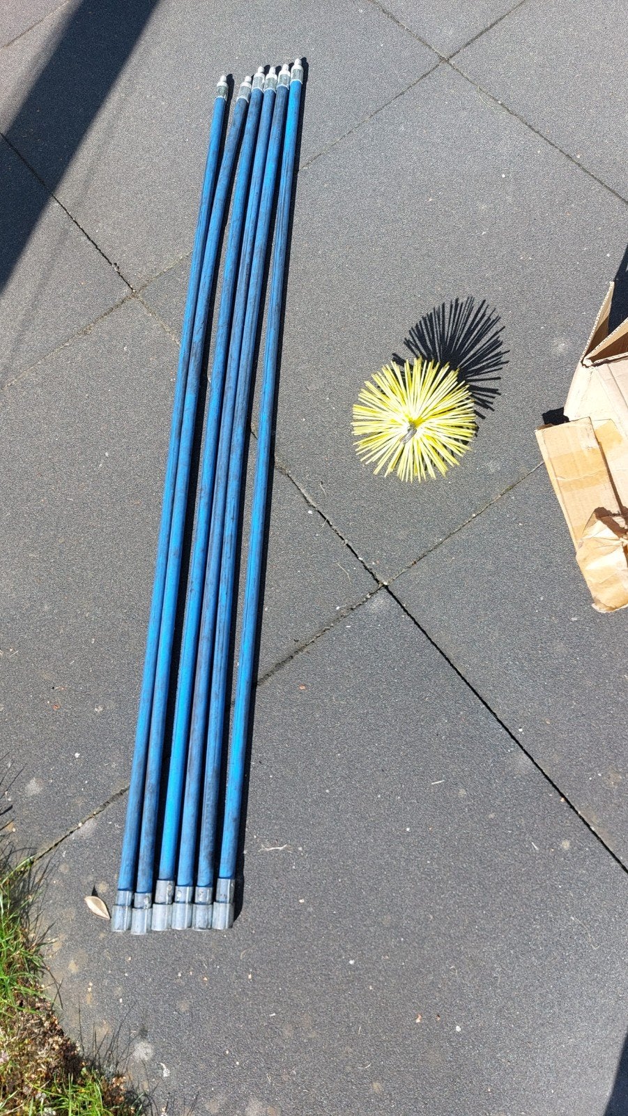 Schoorsteen veegset met nylon borstel 150mm, Ophalen, Zo goed als nieuw