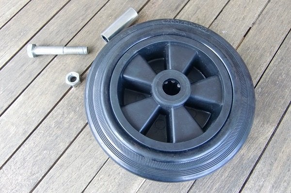 Rubber los wiel 200 mm -nieuw-, Ophalen of Verzenden, Nieuw