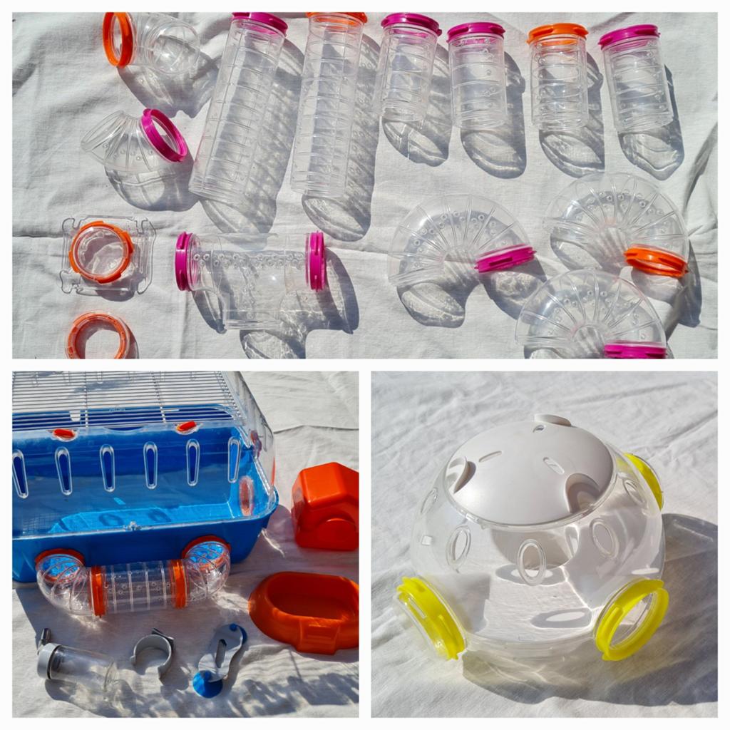 Ferplast hamster/muizenkooi met laboratorium en div. buizen, Dieren en Toebehoren, Kooi, Gebruikt, Minder dan 75 cm, Muis