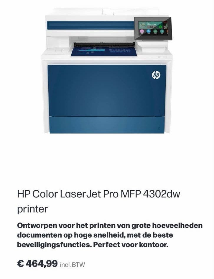 Nieuwe HP Color LaserJet Pro printer MFP 4302dw - Geseald, Computers en Software, Printers, All-in-one, Ophalen of Verzenden, Nieuw