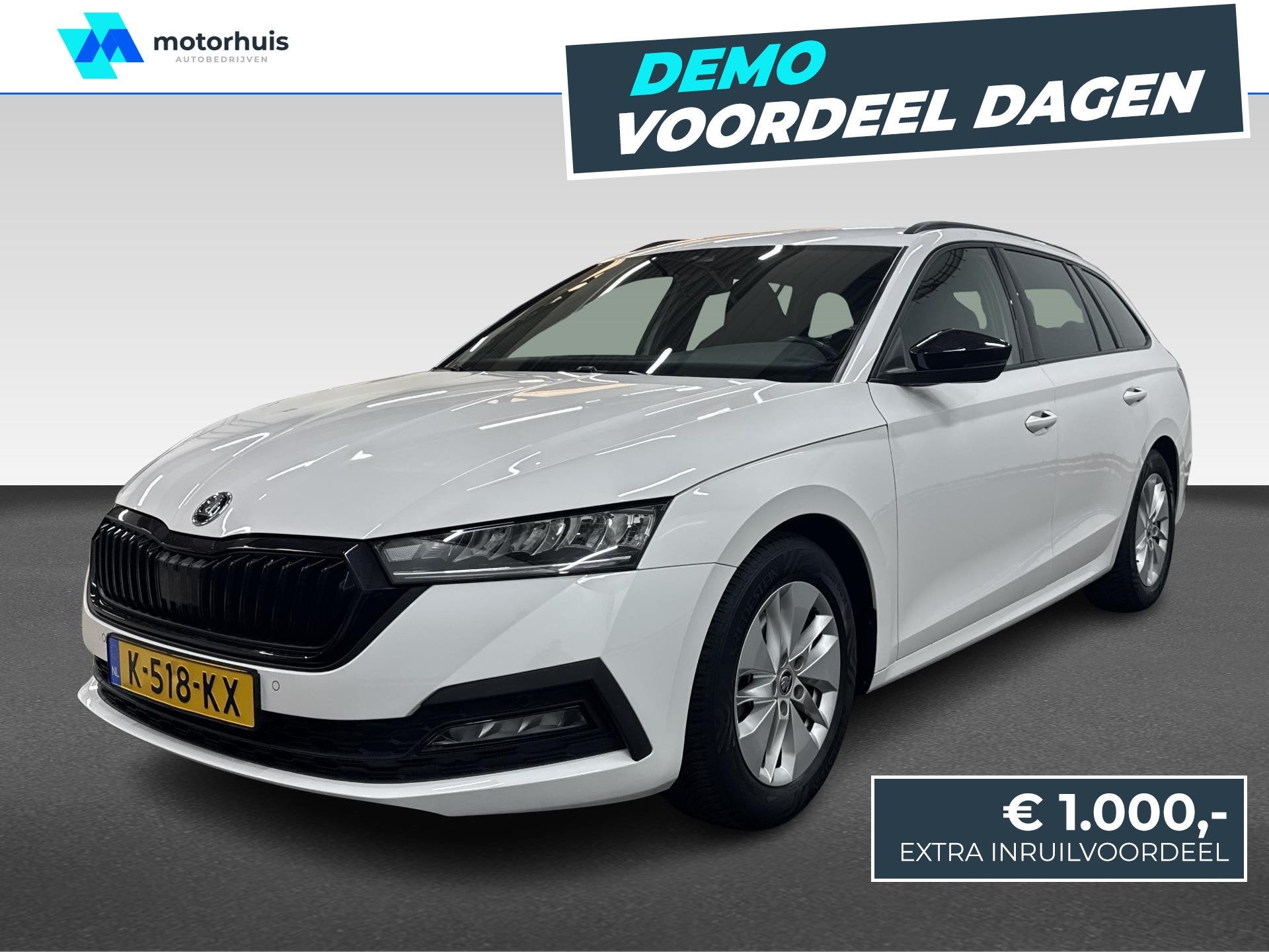 Skoda Octavia Combi 1.0 e-TSI Sport Business, Auto's, Gebruikt, Euro 6, Wit, 19 km/l