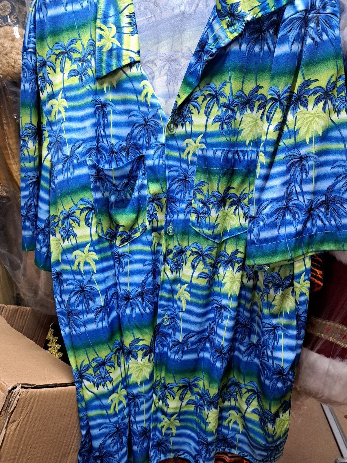 Hawaii blouse maat 60, Ophalen, Gedragen