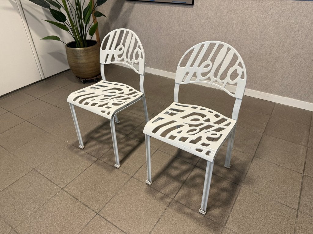Artifort | Jeremy Harvey | Hello There Stoel | Wit | 2x, Gebruikt, Twee, Vitra Artifort Cassina Fritz Hansen Eames Gispen Pastoe Hay