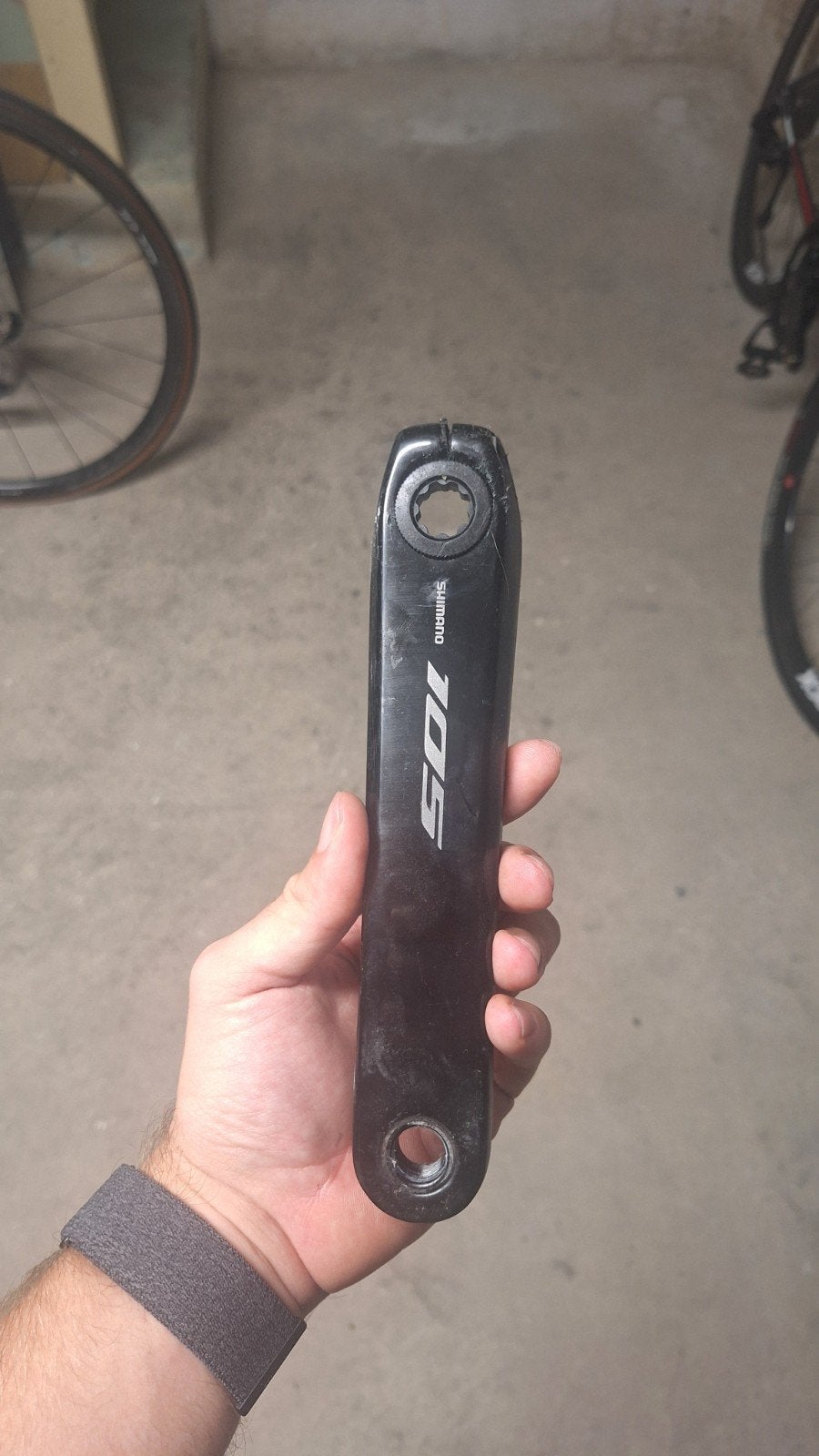 Shimano 105 FC-R7100 Crankarm 172.5mm, Crankstel of Pedalen, Gebruikt, Ophalen of Verzenden, Aluminium