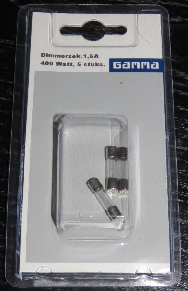 Gamma Dimmerzekering 1,6A 400 Watt (5 stuks), Huis en Inrichting, Lampen | Overige, Ophalen of Verzenden, Nieuw, Overige merken