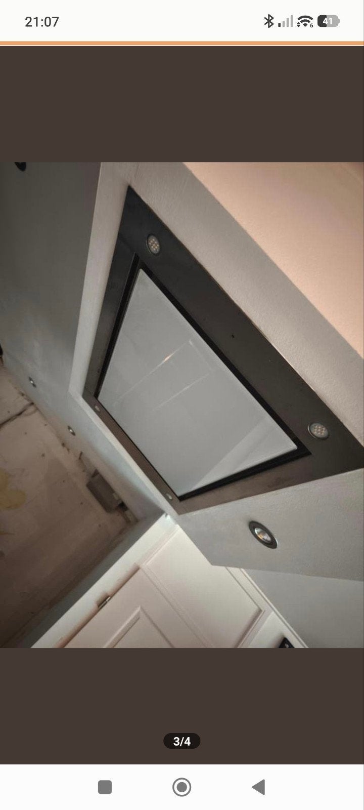 Inbouw afzuigkap voor in plafond, Ophalen