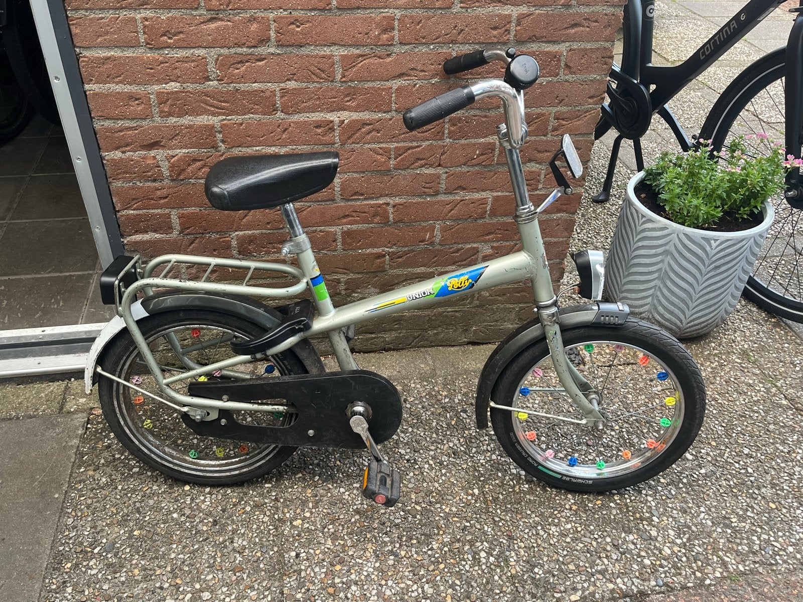 Kinderfiets 16 inch - Gebruikt, Ophalen of Verzenden, Gebruikt, Terugtraprem, 16 tot 20 inch