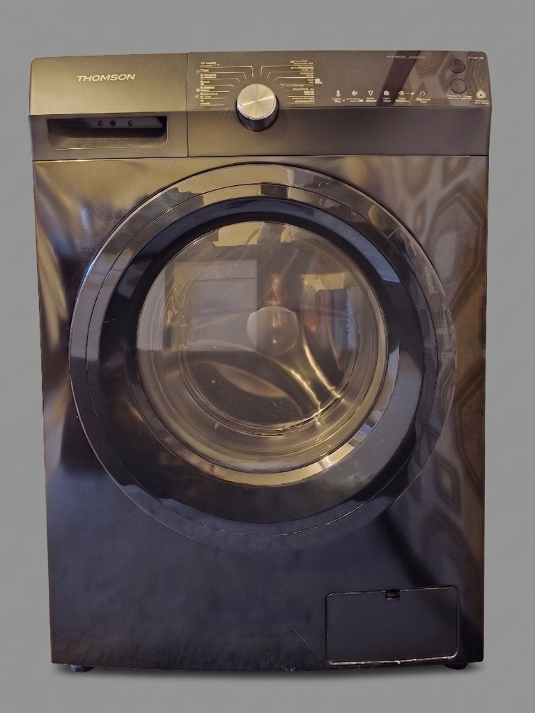 Thomson zwarte wasmachine TW148UBBK | 1400 toeren & stoom, Ophalen, Gebruikt, Voorlader, Kort programma