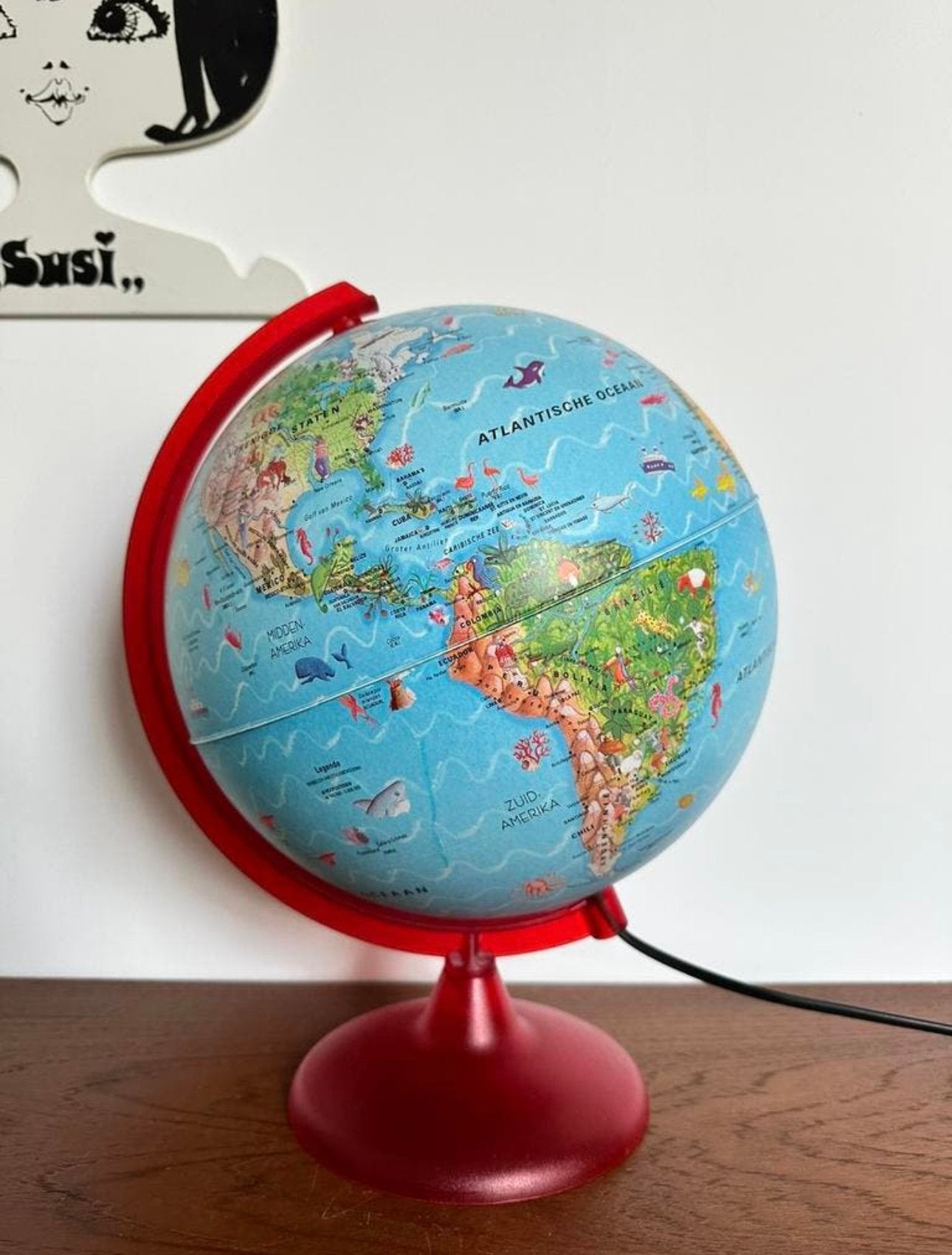 Tecnodidattica Italy Verlichte Globe Wereldbol Dieren, Ophalen of Verzenden, Zo goed als nieuw, X, X