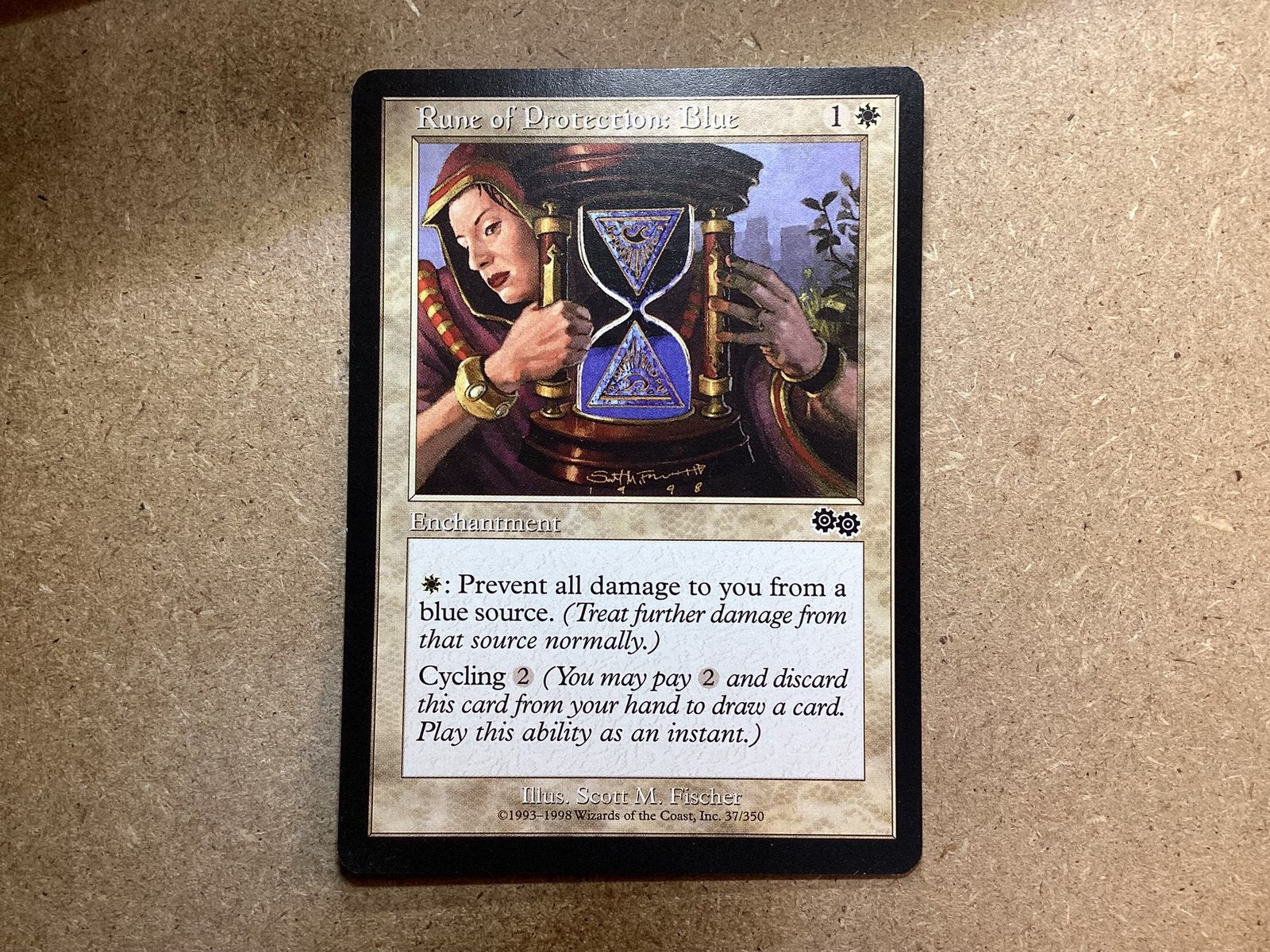 1x Rune of Protection: Blue [037/350] (Excellent), Ophalen of Verzenden, Zo goed als nieuw, Losse kaart
