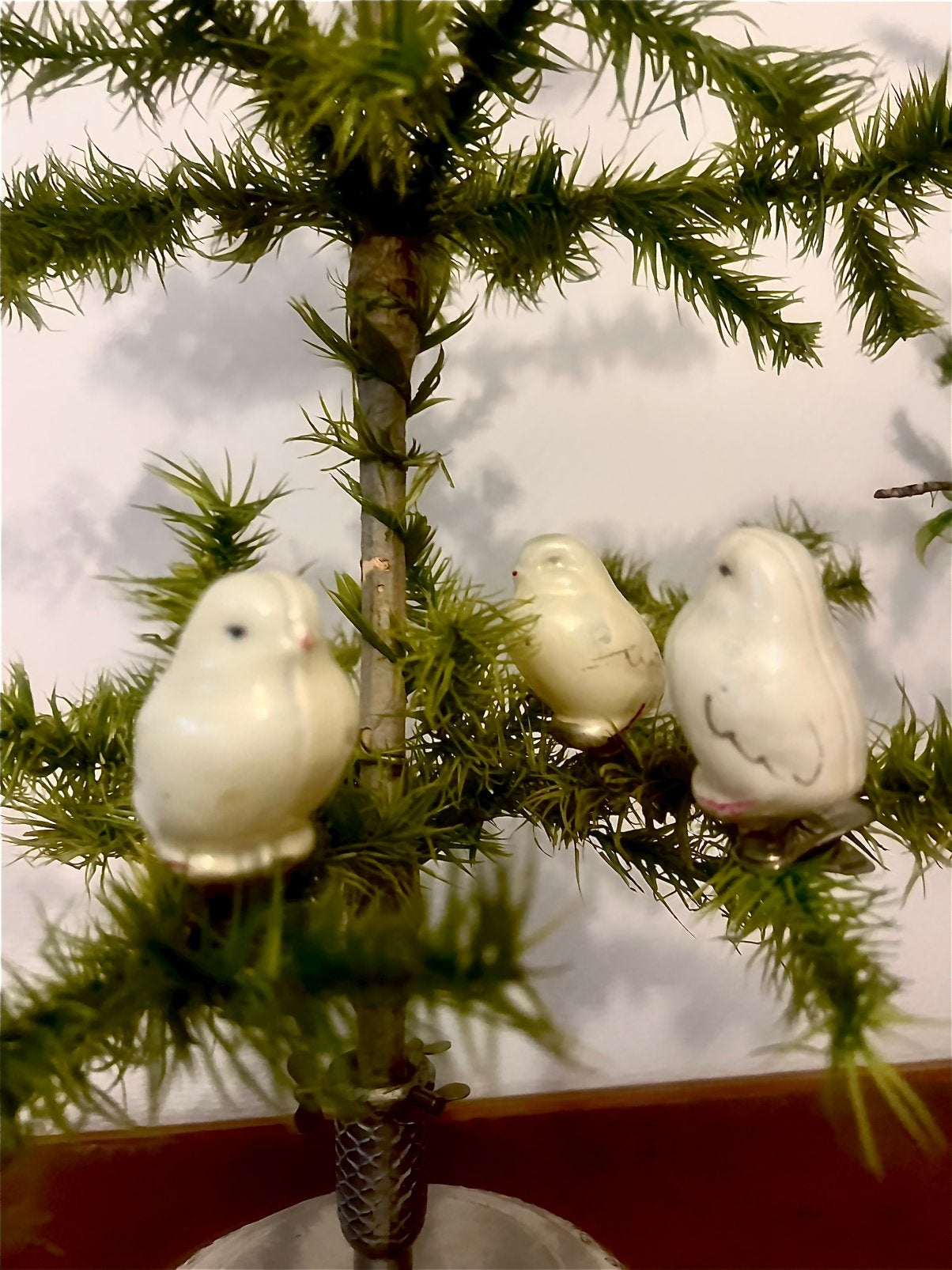 oude antieke vogel kuiken kerst kerstboom klem klip knijper, Diversen, Ophalen of Verzenden
