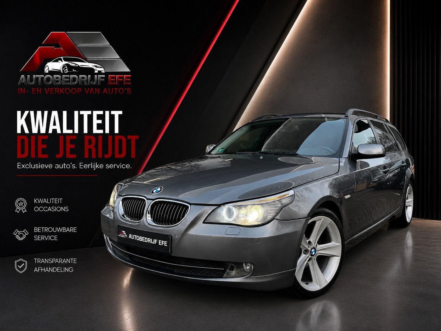 BMW 5-serie Touring 523i Automaat*Xenon*Sportvelgen, Auto's, BMW, Achterwielaandrijving, Gebruikt, Leder en Stof, Parkeersensor
