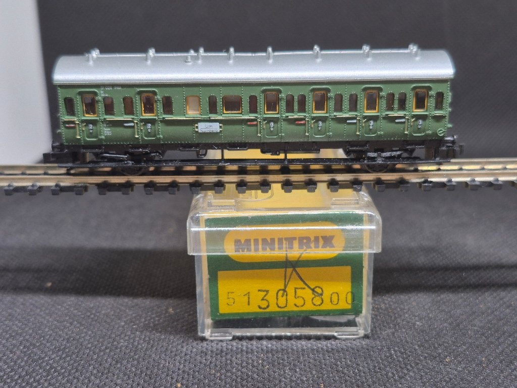 Minitrix 3058 - Coupérijtuig 2e/3e kl. BC-21 (16914), Hobby en Vrije tijd, Gebruikt, Gelijkstroom, Trix, Wagon