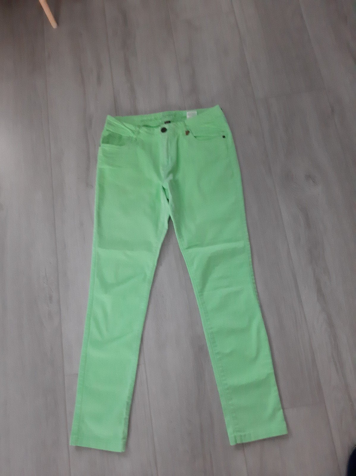 Neon Groene Jeans van Anna Scott, Maat 38/40 (M), Anna Scott, Ophalen of Verzenden, Zo goed als nieuw