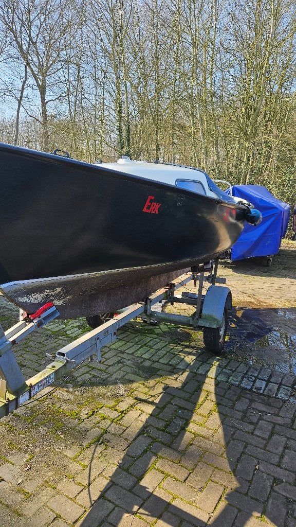 Oostzeejol midget + trailer + BB motor, Ophalen, Overige merken, Gebruikt, Tot 1.00 meter