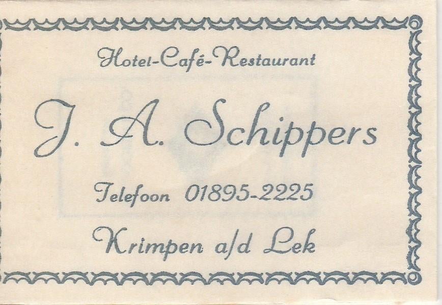 J.A. Schippers Krimpen a/d Lek, Ophalen of Verzenden