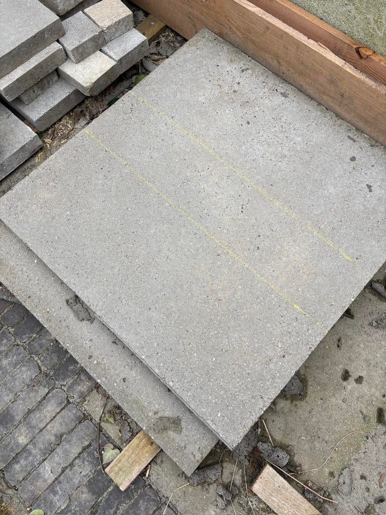 2x Schellevis tegel grijs 80x80cm, Ophalen, Zo goed als nieuw, Minder dan 5 m², Beton