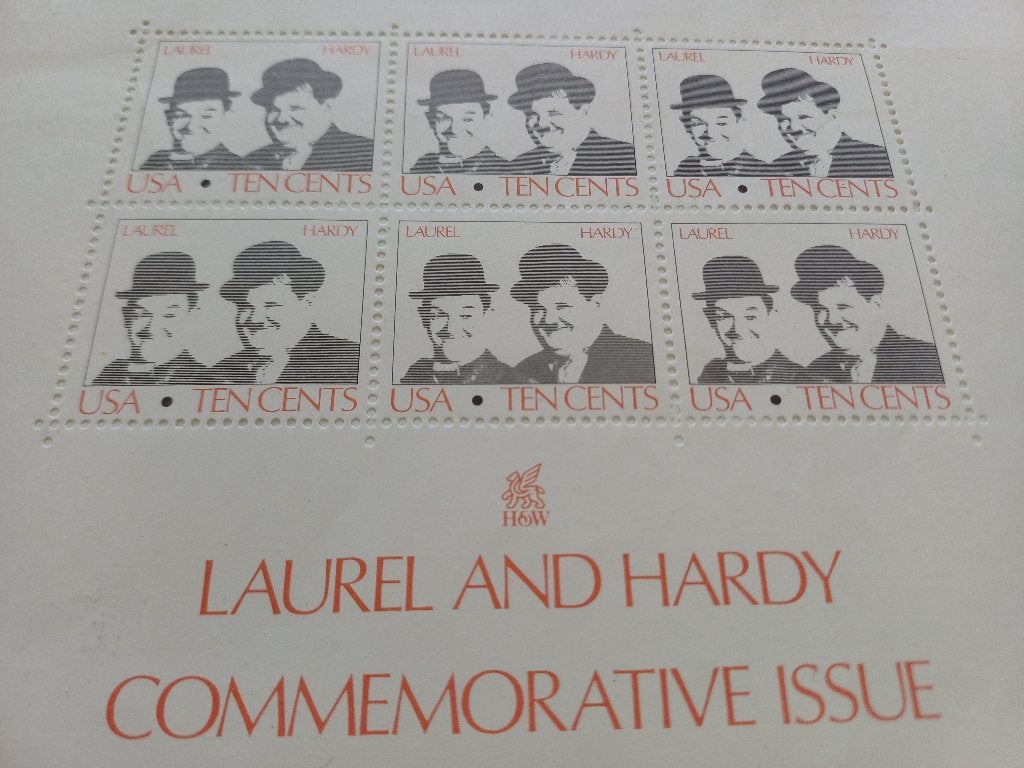 Laurel & Hardy Zegels USA 10 Cents 6 stuks, Verzamelen, Verzenden, Zo goed als nieuw, Film, Overige typen
