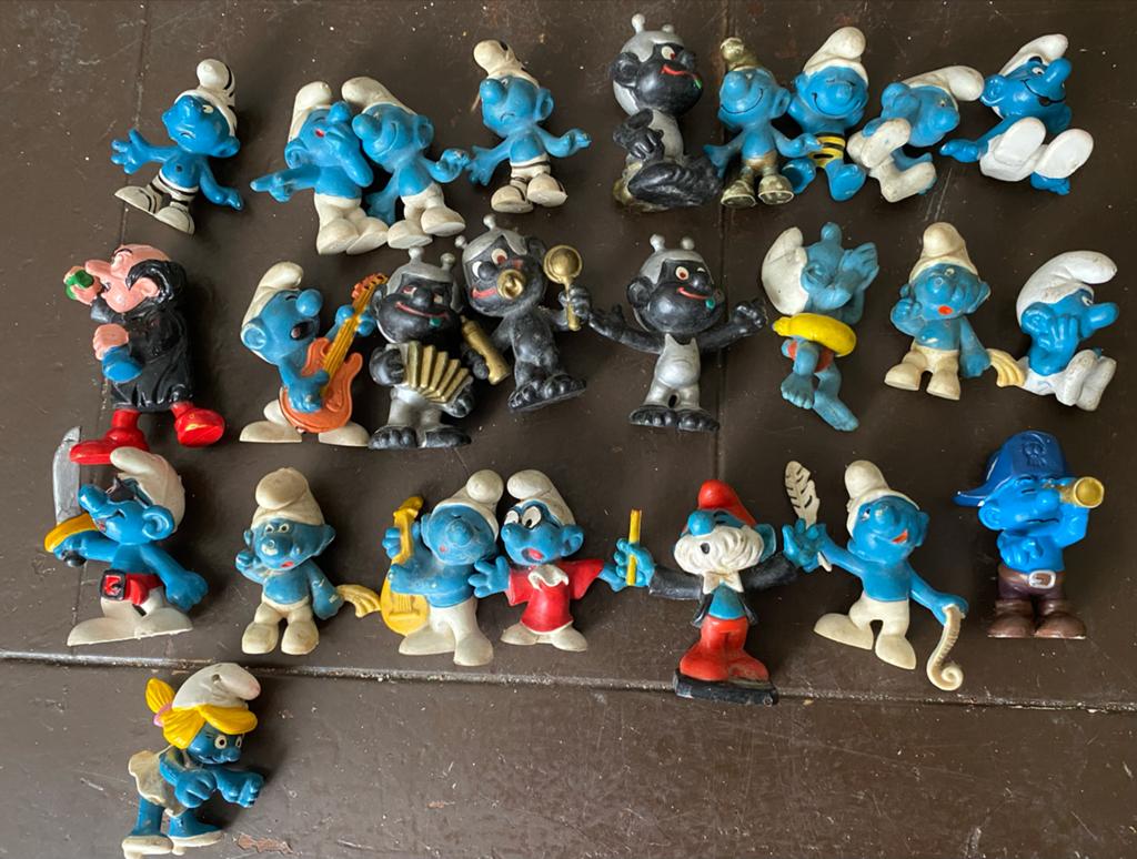 Grote Smurfen verzameling - Vintage Smurfen figuren, Verzamelen, Ophalen of Verzenden, Gebruikt, Verschillende Smurfen, Poppetje, Figuurtje of Knuffel