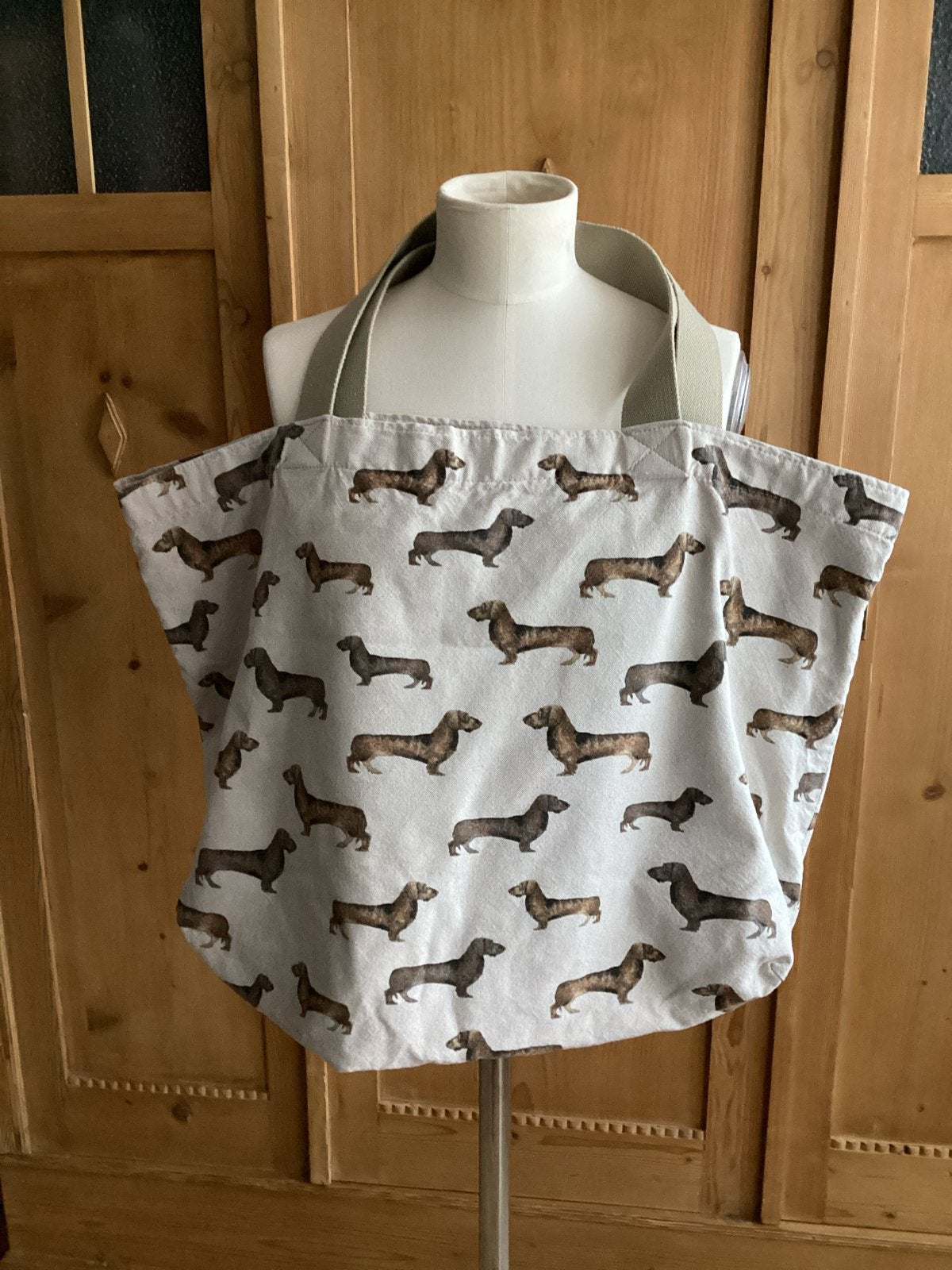 Leuke Shopper  omkeerbaar met Teckel Print als nieuw, Ophalen of Verzenden, Zo goed als nieuw