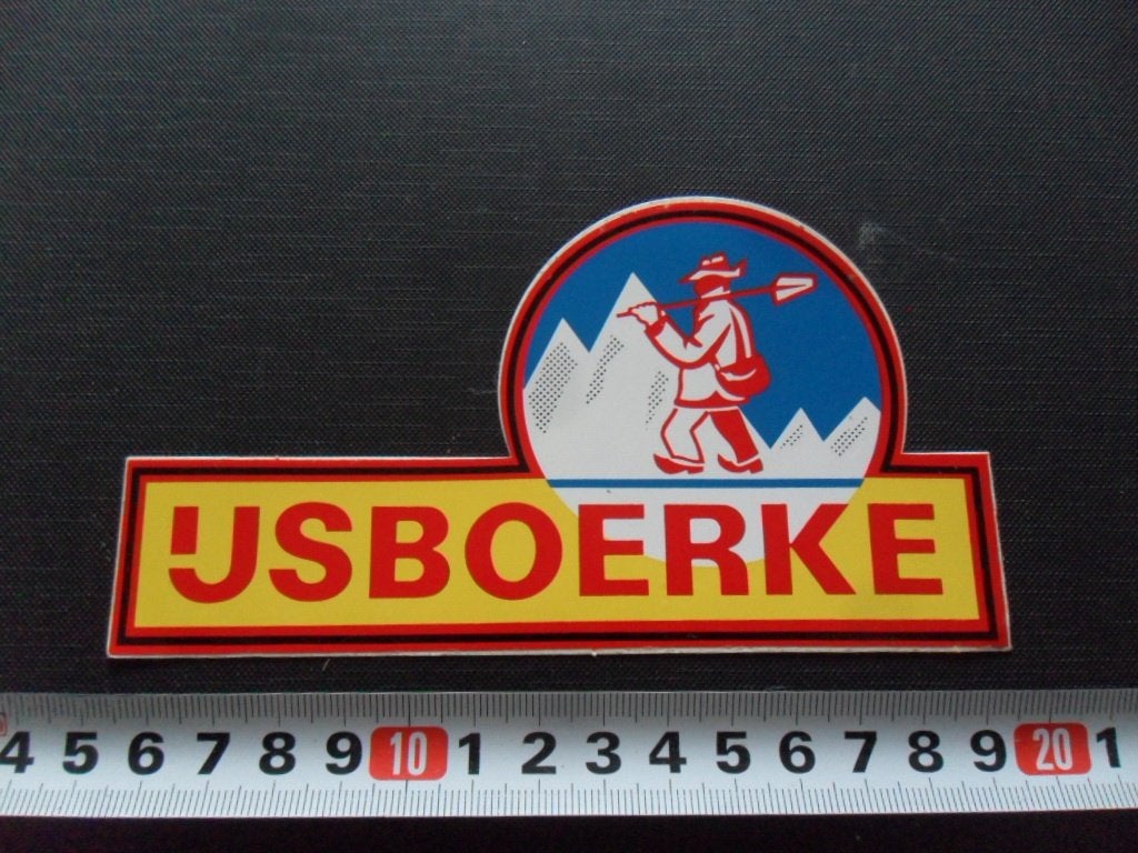 sticker België  IJSBOERKE logo *, Ophalen of Verzenden, Zo goed als nieuw