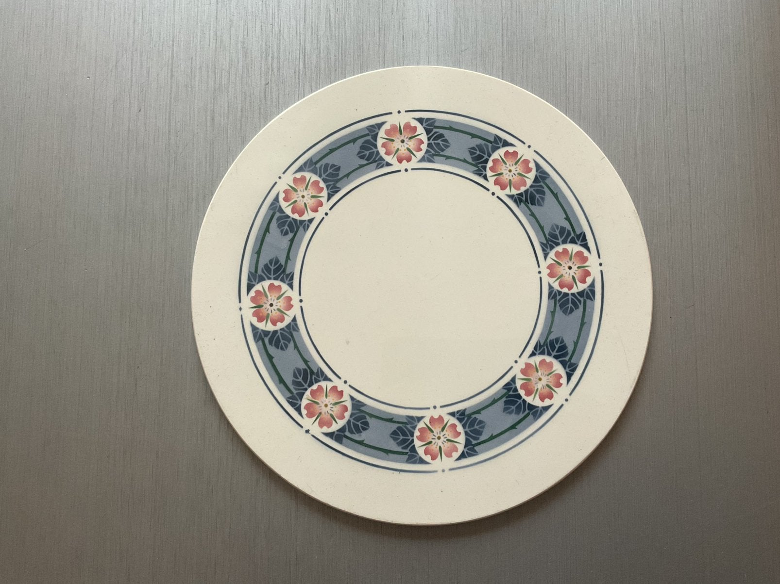 Art Deco middenstuk/XL onderzetter porselein diameter 30 cm, Ophalen of Verzenden