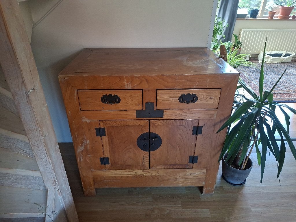 Aziatische dressoir kast, Huis en Inrichting, Ophalen, Aziatisch, Gebruikt, Met lade(s)