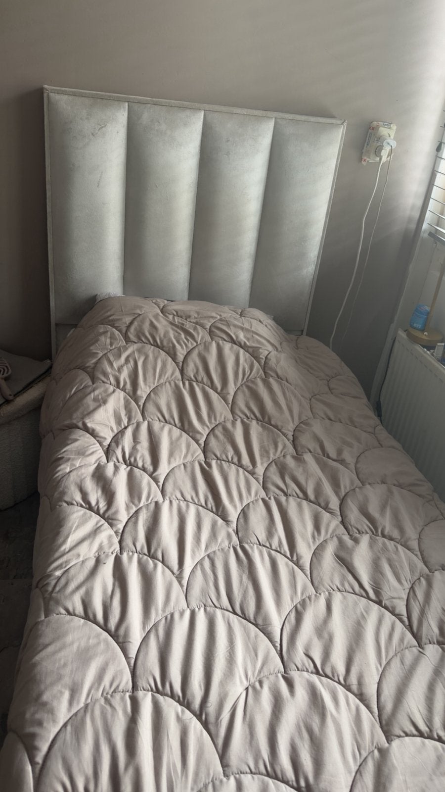 Mooie boxspring., Ophalen of Verzenden, Zo goed als nieuw, Eenpersoons, 90 cm