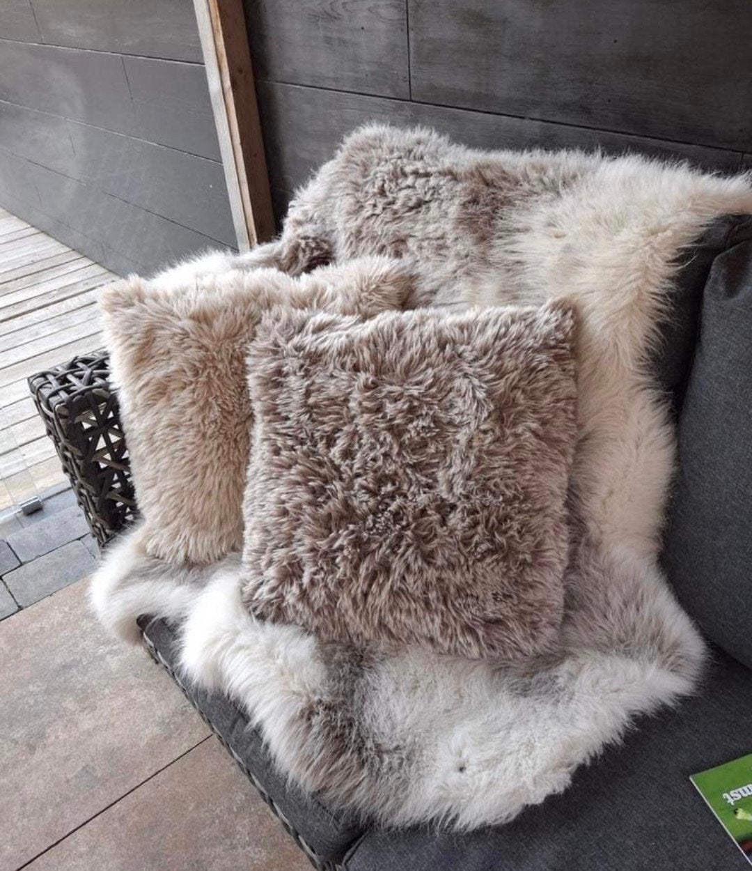dierenhuid plaid en kussens, Ophalen of Verzenden