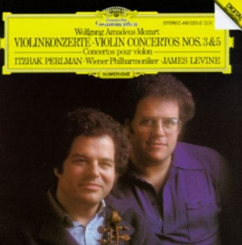 MOZART Violin Concerto 3 & 5 Perlman / Wiener / Levine DGG, Cd's en Dvd's, Cd's | Klassiek, Verzenden, Classicisme, Zo goed als nieuw