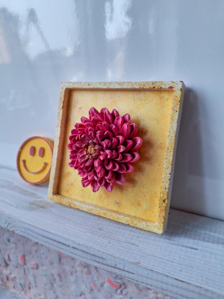 Nieuw! Wandpareltje 'Bloem' - Handgemaakte 3D Muurdecoratie, Ophalen, Nieuw