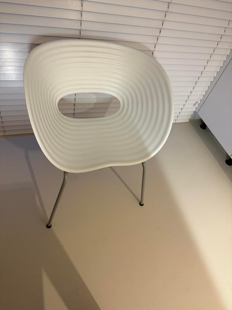 6 orginele Vitra design stoelen - Zeer goede staat, Huis en Inrichting, Ophalen, Kunststof, Wit, Zo goed als nieuw