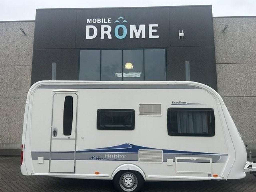Hobby Excellent 440 SF VOORTENT + LUIFEL +FIETSE, Hobby, Dwarsbed, Bedrijf, Treinzit