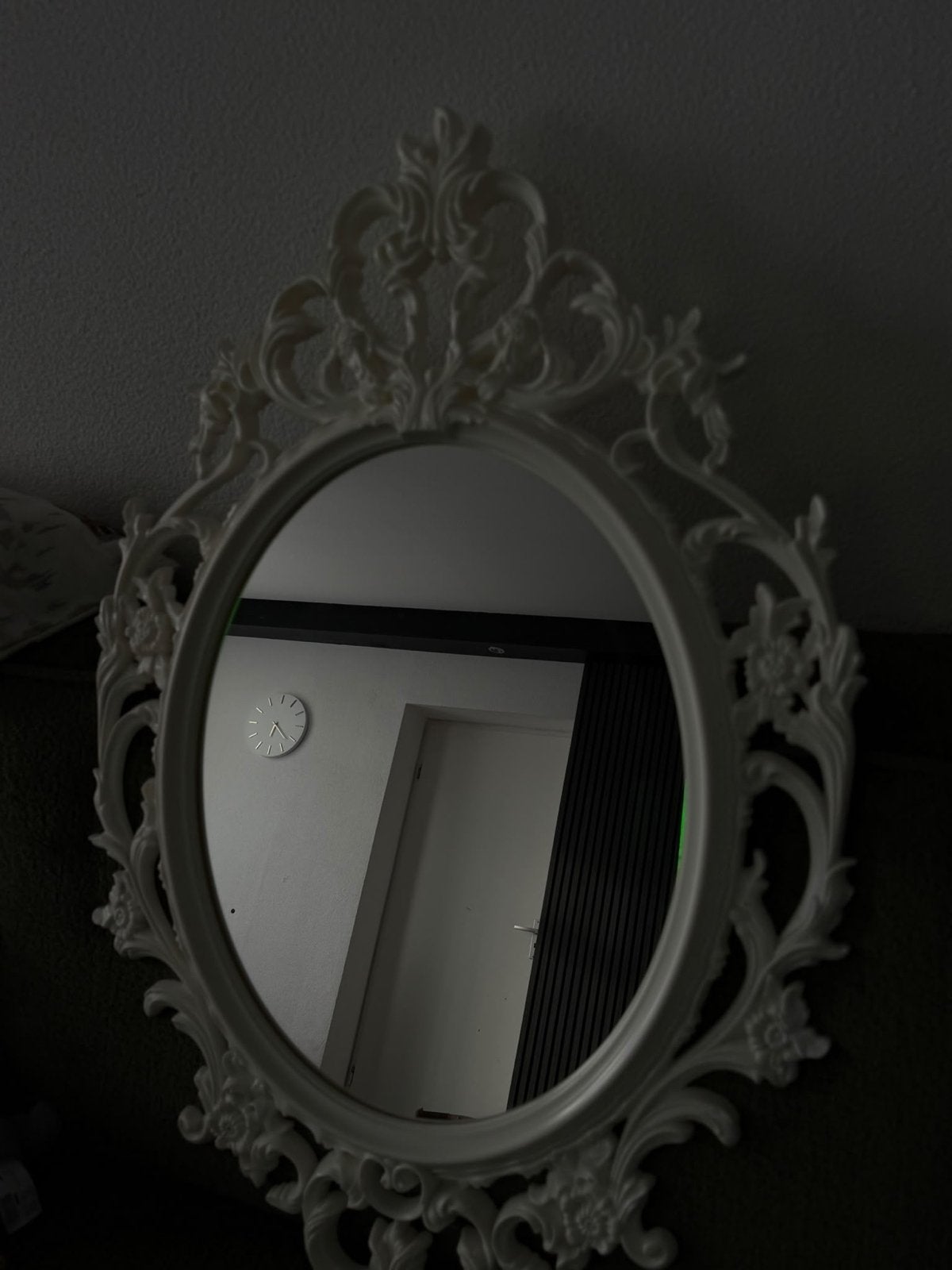 Decoratieve spiegel met sierlijke lijst, Minder dan 50 cm, Gebruikt, Ophalen of Verzenden, Minder dan 100 cm