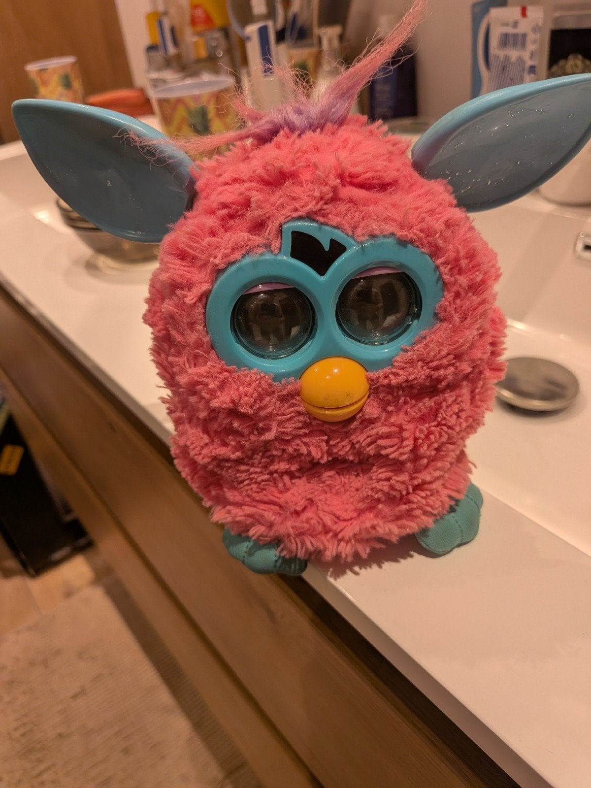 Roze Furby met werkend geluid en bewegend mondje, Gebruikt, Overige merken, Overige karakters, Overige typen