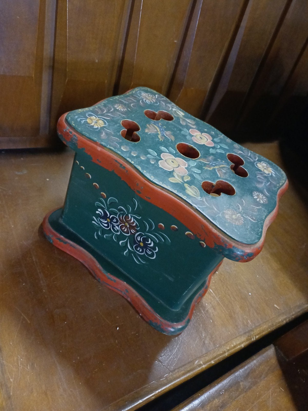 Antieke Hindelooper Voetenstoof - Handgeschilderd, Antiek en Kunst, Ophalen