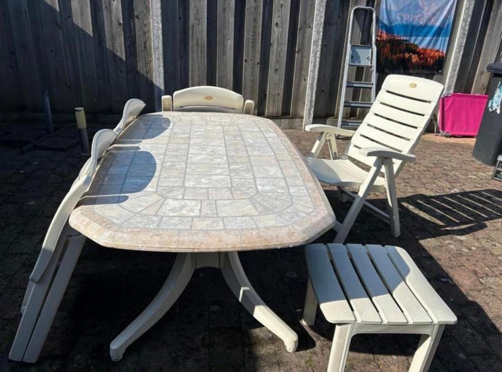 Hartman prestige verona tuinset compleet, Tuin en Terras, Tuinsets en Loungesets, Ophalen, Kunststof, Gebruikt, 8 zitplaatsen