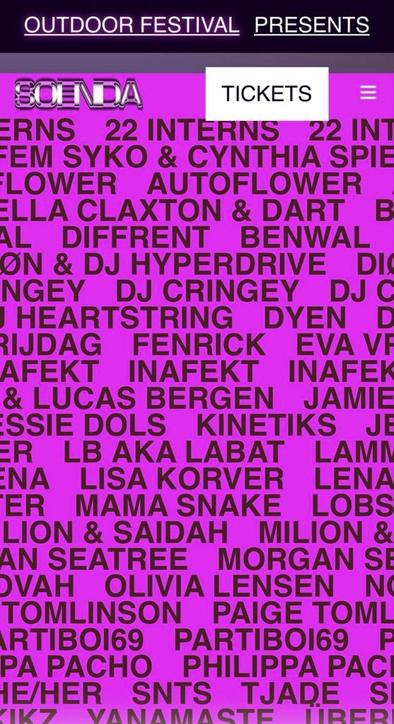 Soenda festival tickets (2x), Tickets en Kaartjes, Evenementen en Festivals, Twee personen