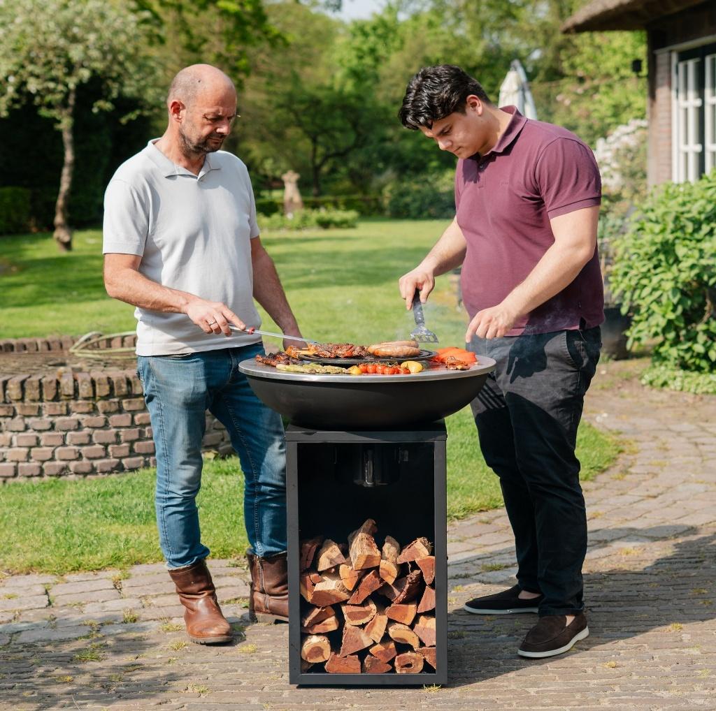 Plancha BBQ Amigo 67cm bakplaat RVS en hoes Nieuw, Tuin en Terras, Ophalen of Verzenden, Nieuw, RJRoyal Living, Met accessoires