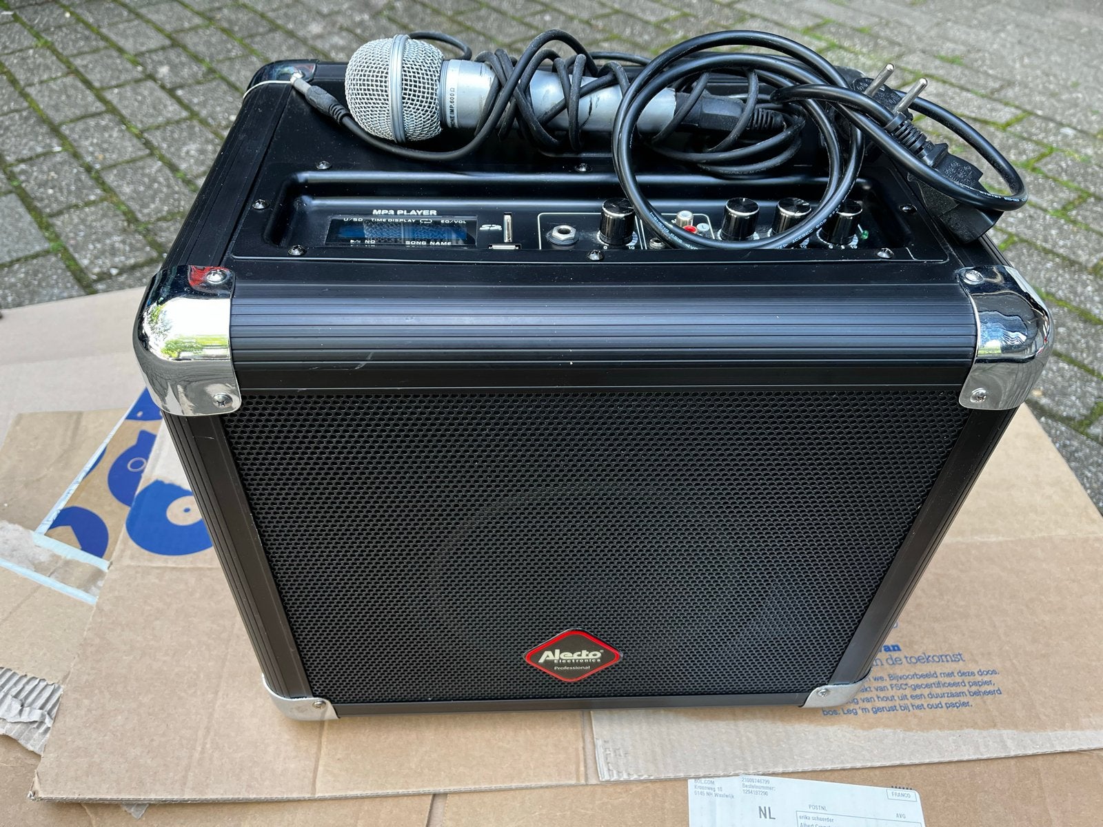 Alecto MPA-85BT Mobiele Versterker met Microfoon, Overige merken, Ophalen of Verzenden, Minder dan 60 watt, Gebruikt